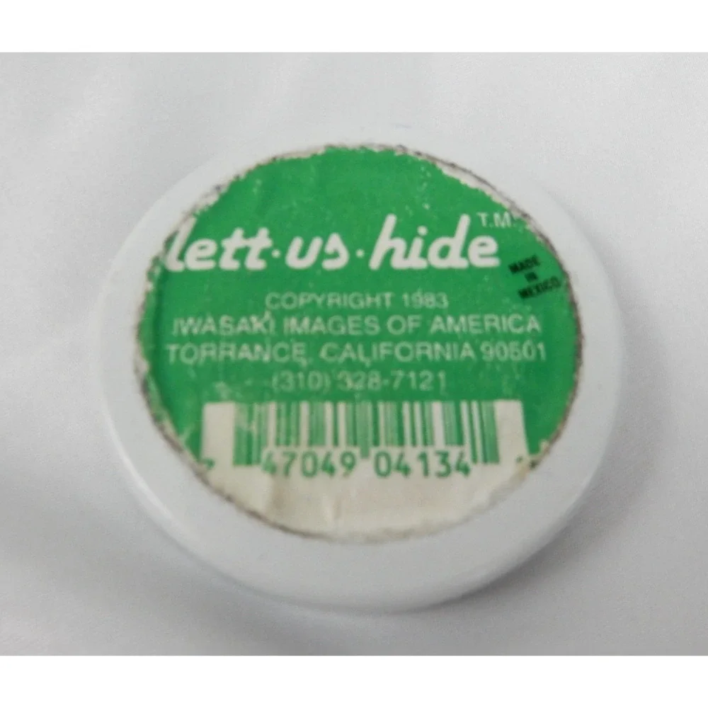 Vintage 1983 Lett-Us-Hide Lettuce Safe Container Iwasaki Made USA 6in